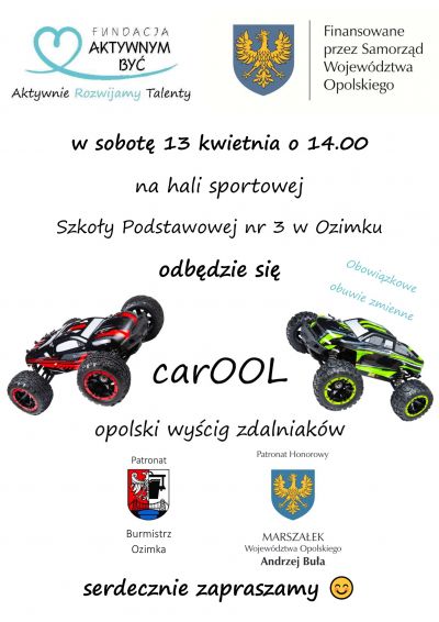 Zaproszenie na rodzinne wyścigi autek zdalnie sterowanych 